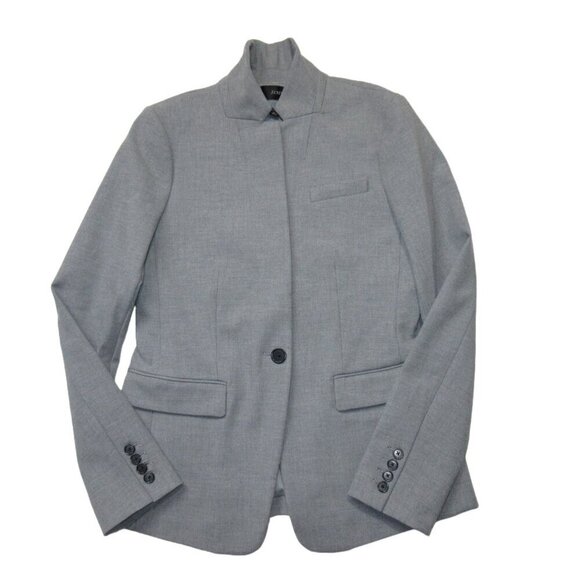NWT J.Crew Regent Blazer in Heather Graphite Gray Four Season Stretch Jacket 8 - Picture 1 of 5